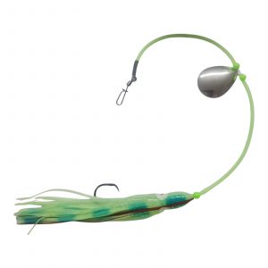 Laude Fishing Leng Heilbutt Seehecht System mit Circle Hook und Colorado Spinnerblatt