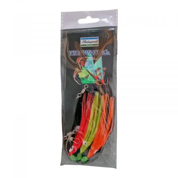Shakespeare Tidewater Sea Rig mit 3 Octopus Red Orange Yellow – Bild 2