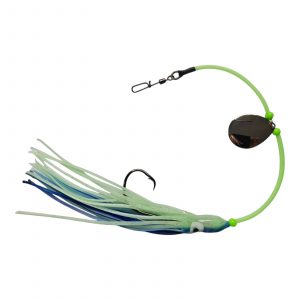 Laude Fishing Leng Heilbutt Seehecht System mit Circle Hook und Colorado Spinnerblatt