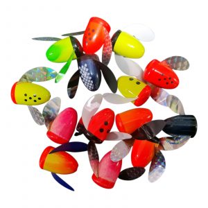 5 x Mix Spin-N- Glo 35 mm zum Bau für Vorfächer