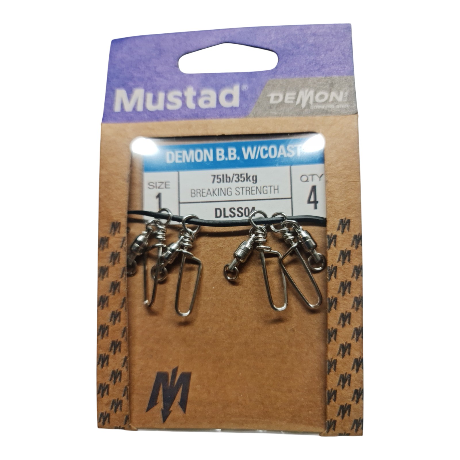 Mustad DLSS04 Steel Bearing Swivel With Coastlock Snap Size 1 – Bild 2