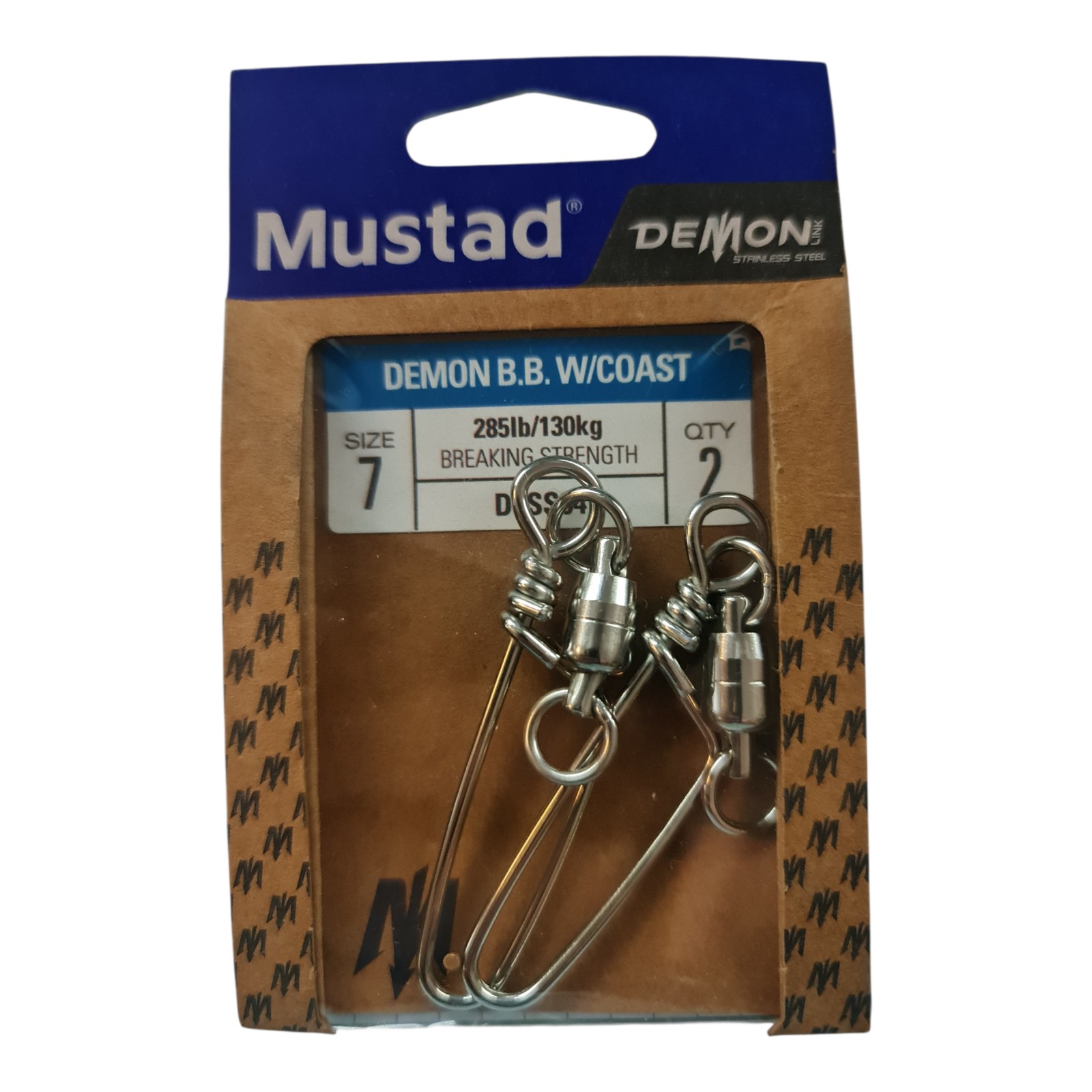 Mustad DLSS04 Steel Bearing Swivel With Coastlock Snap Size 7 – Bild 2