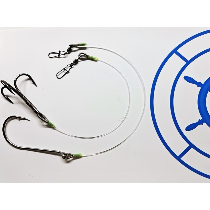 Laude Fishing Heilbutt/Kveite XL Nord System Heilbutt Vorfach mit Circle  Hook