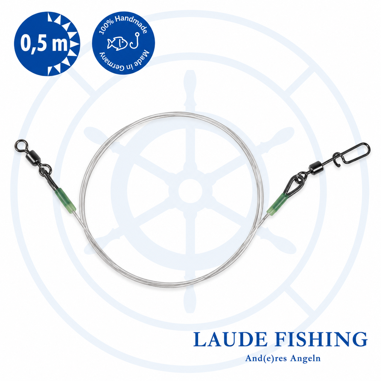 Premium Naturköder Vorfach Verlängerung - Jig Head Leader 0,50 m