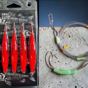 Rippchen Paternoster Set - 5 x Rippchen Rot UV + 1 Paternoster