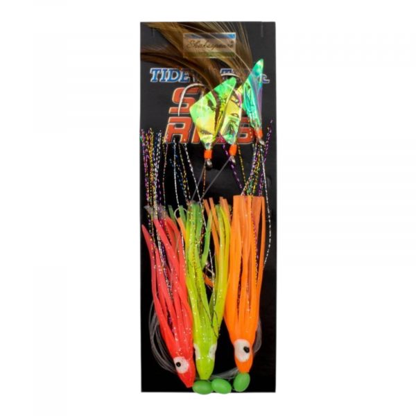 Shakespeare Tidewater Sea Rig mit 3 Octopus Red Orange Yellow – Bild 4